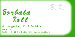 borbala koll business card